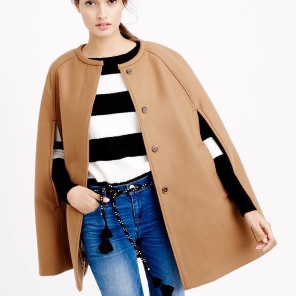 Jcrew Melton wool cape m/l
